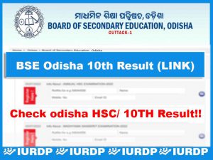 BSE Odisha 10th Result IURDP