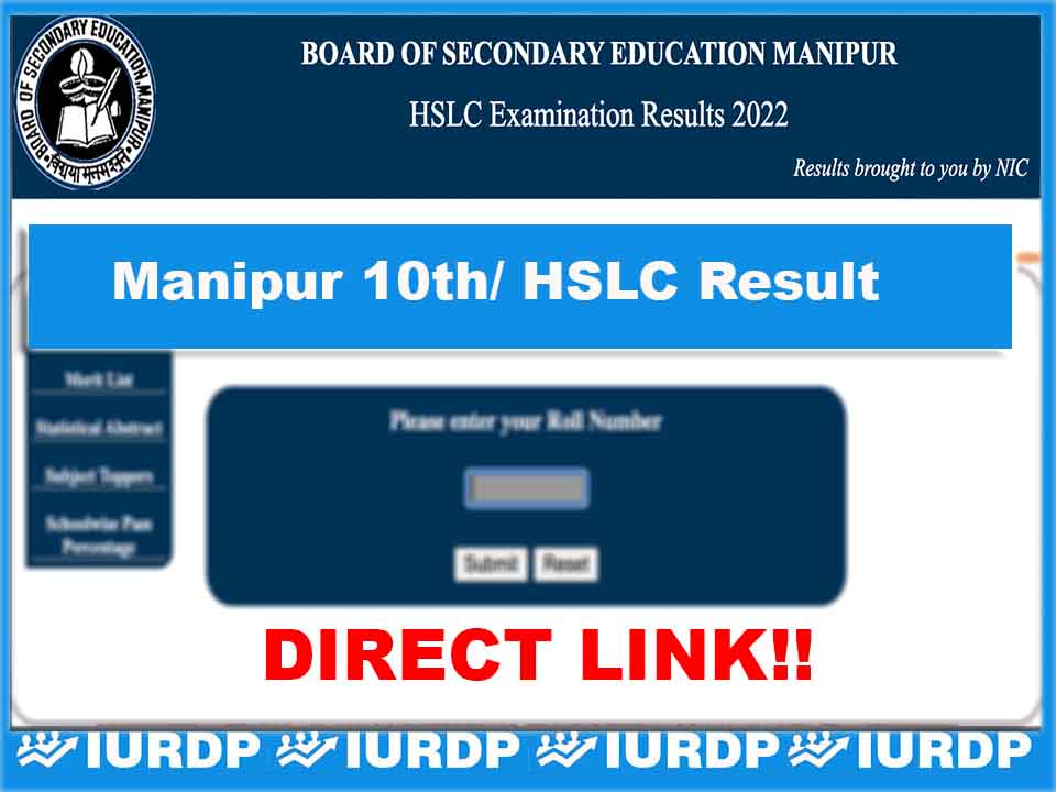 Manipur Board Class 10th Result iurdp,